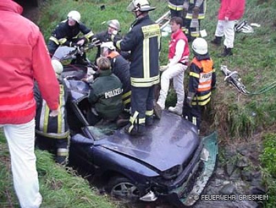 schwerer Verkehrsunfall: L3303  Pfungstadt - Höhe Sandbach