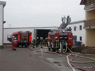 Brand einer Lagerhalle: Pfützenstraße