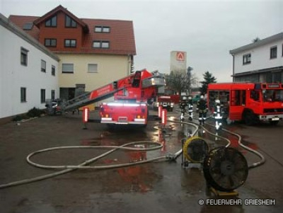Brand einer Lagerhalle: Pfützenstraße