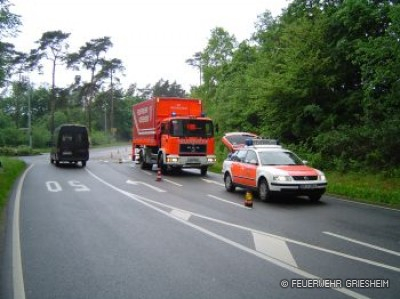 Öl und Glas nach Verkehrsunfall: Nordring / Gerhart-Hauptmann-Straße