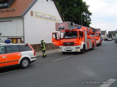 Überörtliche Löschhilfe bei Kellerbrand: Riedstadt-Wolfskehlen