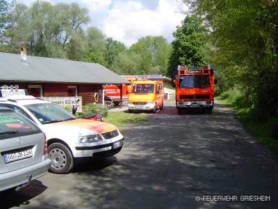 Das Gelände des Angelsportvereins Griesheim wurde von der Freiwilligen Feuerwehr als Übungsgelände genutzt.